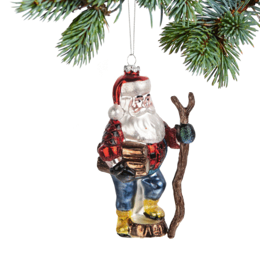 Lumberjack Santa Christmas Ornament