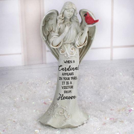 Memorial Angel When A Cardinal Appears In Your Yard Christmas Ornament