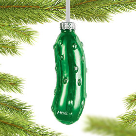 Personalized Christmas Pickle In Window Gift Box Christmas Ornament
