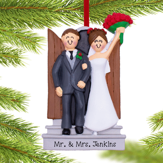 Personalized Newlyweds Christmas Ornament