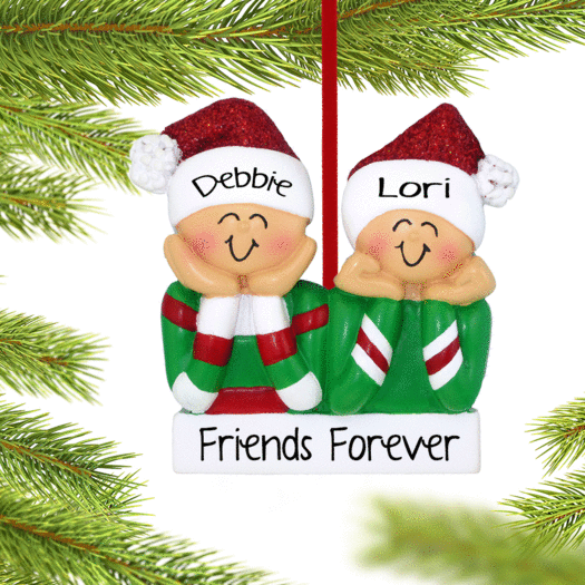Personalized Head in Hands Couple Christmas Ornament