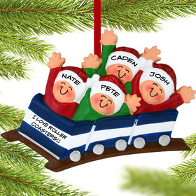 Roller Coaster 4 Friends Christmas Ornament