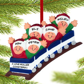Roller Coaster 5 Friends Christmas Ornament
