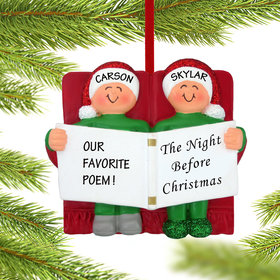 Personalized Night Before Christmas Couple Christmas Ornament