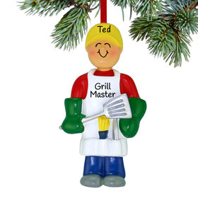 Personalized Grilling Out Christmas Ornament