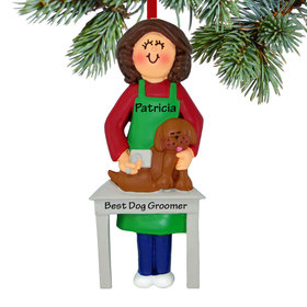 Personalized Dog Groomer Christmas Ornament