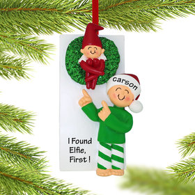 Personalized Finding the Elf Christmas Ornament