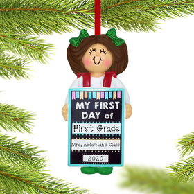 Personalized First Day of School Christmas Ornament