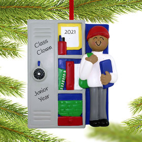 Personalized Teen at Locker Christmas Ornament