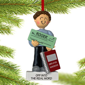 Personalized New Job Boy Christmas Ornament
