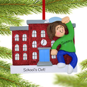 Personalized School's Out Christmas Ornament