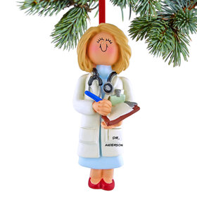 Personalized Doctor Female Christmas Ornament
