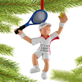 Personalized Tennis Male Retirement Christmas Ornament