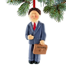 Personalized Business Male Christmas Ornament