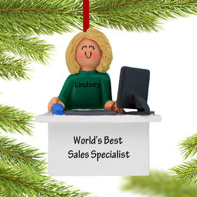 Specialistalized Sales Specialist Female Christmas Ornament