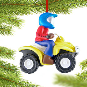 Personalized ATV 4 Wheeler Christmas Ornament