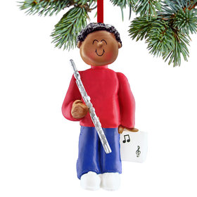 Flute Player Male Christmas Ornament