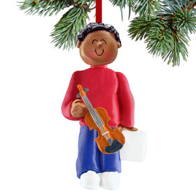 Violin Player Male Christmas Ornament