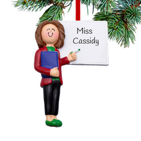 Personalized Teacher at the Blackboard Christmas Ornament
