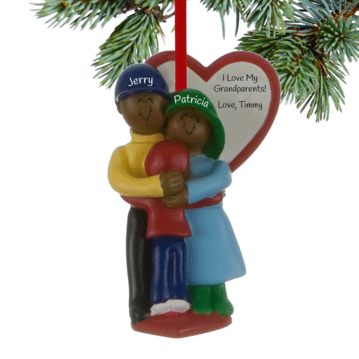 Personalized I Love My Grandparents Christmas Ornament