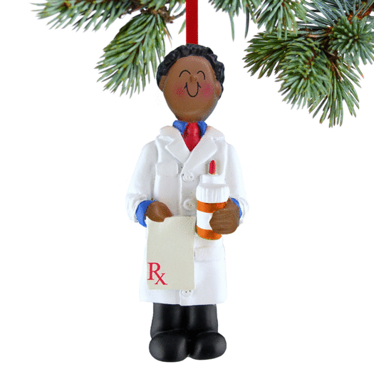 Pharmacist Male Christmas Ornament