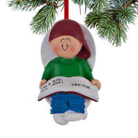 Personalized Potty Training Boy Christmas Ornament