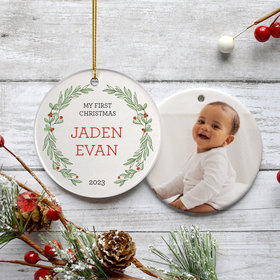 Personalized My First Christmas Photo Christmas Ornament