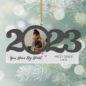 Personalized 2023 Dated New Mom Christmas Ornament