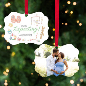 Personalized We're Expecting Christmas Ornament