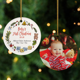 Personalized Baby's First Christmas Christmas Ornament