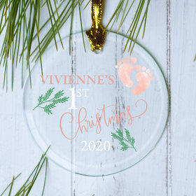 Personalized First - Girl Christmas Ornament