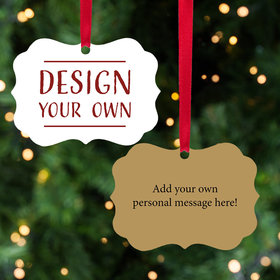 Personalized Design Your Own Metal Christmas Ornament