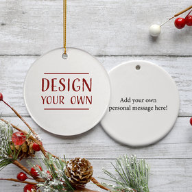 Personalized Design Your Own Round Christmas Ornament