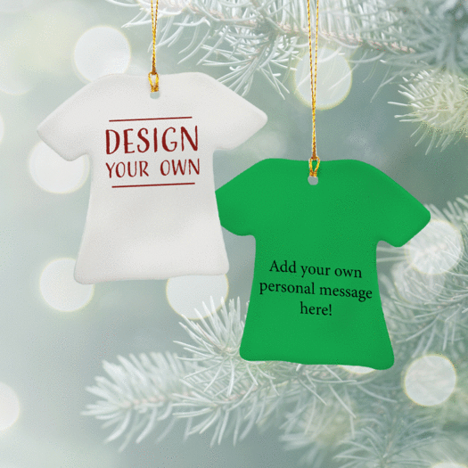 Personalized Design Your Own T-Shirt Christmas Ornament