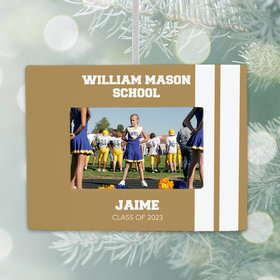 Personalized School Picture Frame Christmas Ornament