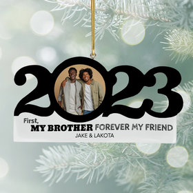 Personalized 2023 Dated Brothers Christmas Ornament