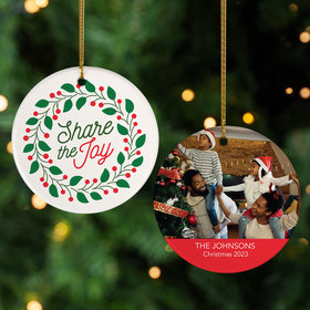Personalized Share the Joy Family Christmas Ornament