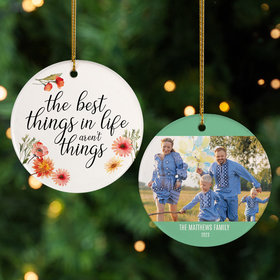Personalized Best Things in Life Christmas Ornament