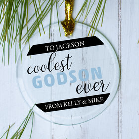 Personalized Coolest Godson Christmas Ornament