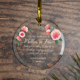 Personalized Mother in Law Christmas Ornament