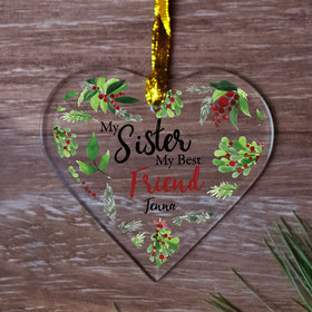 Personalized Sister, Best Friend Christmas Ornament