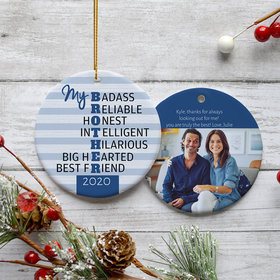 Personalized Best Brother Photo Christmas Ornament