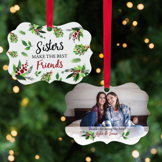 Personalized Sister Christmas Ornament