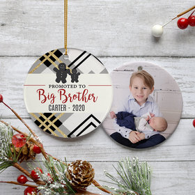 Personalized Promoted to Big Brother Christmas Ornament