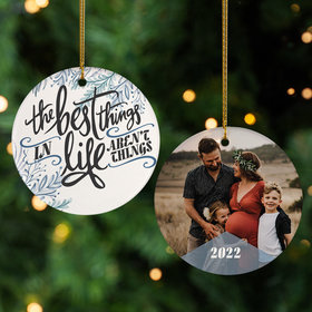Personalized the Best Things in Life Photo Christmas Ornament