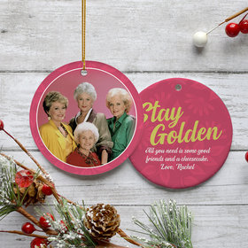 Personalized Stay Golden Christmas Ornament