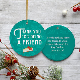 Personalized Thank You for Being a Friend Christmas Ornament