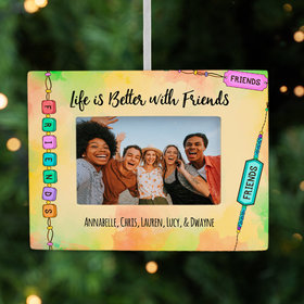 Personalized Friends Picture Frame Photo Ornament