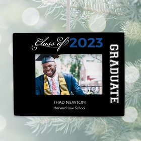 Personalized College Graduate Picture Frame Photo Ornament