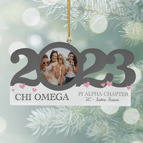 Personalized 2023 Dated Sorority Christmas Ornament